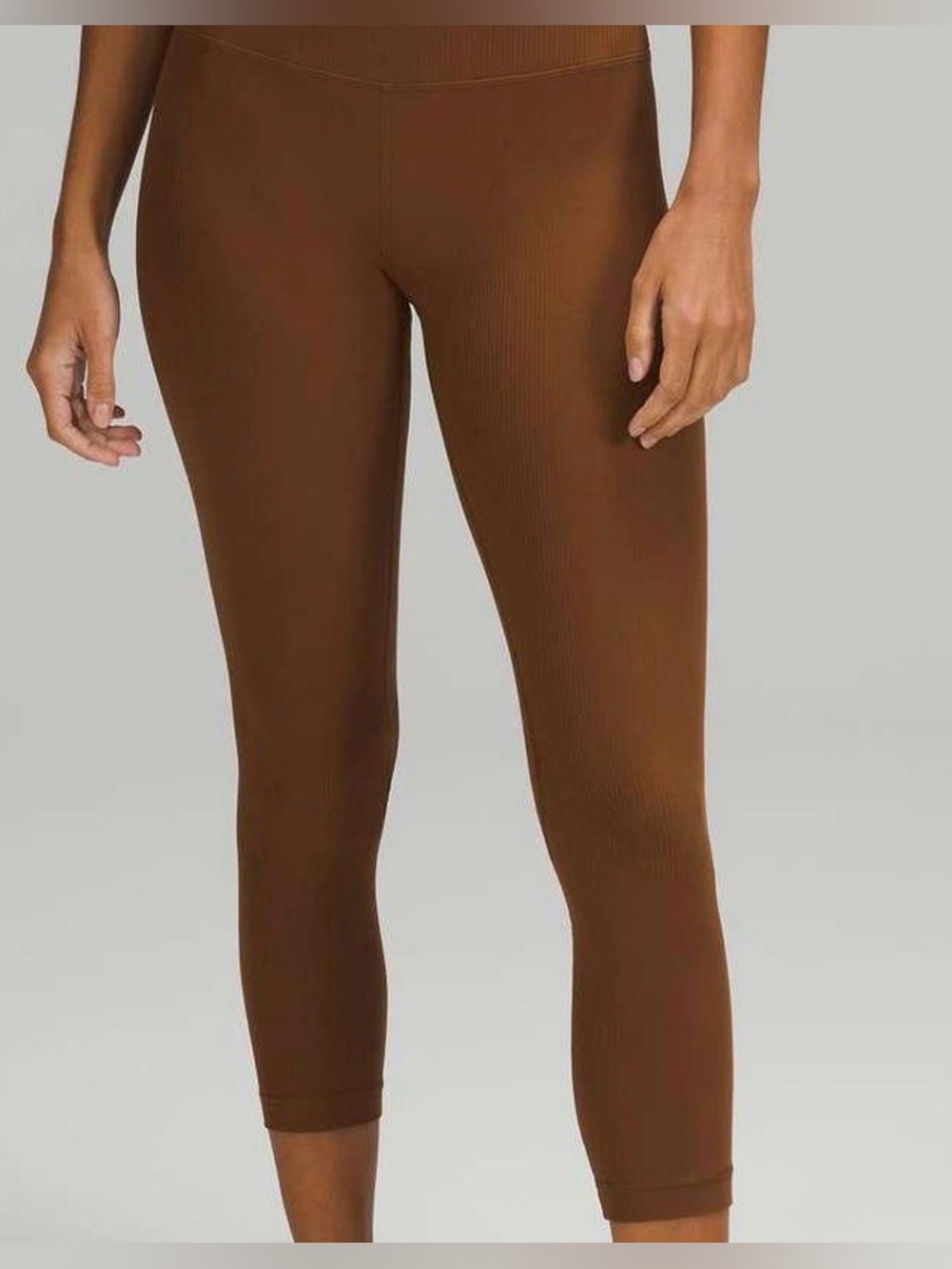 lululemon athletica Brown High-Waist Capri Leggings